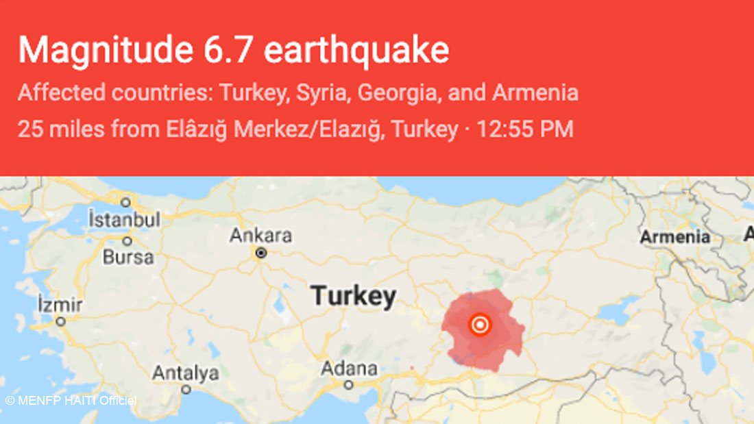Dix-huit personnes tuées dans un séisme de magnitude 6, 8 en Turquie