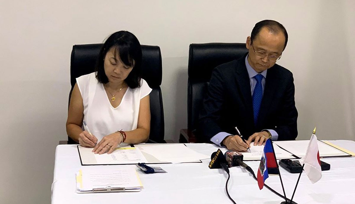 L'ONG «Peace winds Japan» signe un contrat de 746 279 dollars au profit d'Haïti