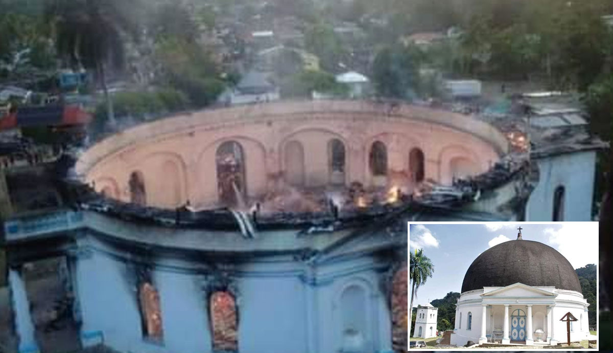 L'église catholique de Milot incendiée ce matin