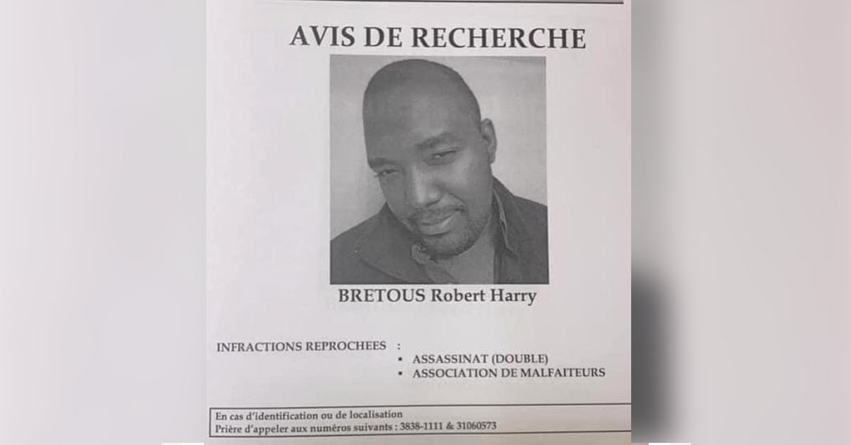 Robert Harry Bretous, présumé assassin de Nancy Dorleans et Sébastien Petit s'est livré à la police