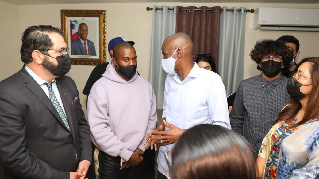 Jovenel Moïse interrompt une conversation entre Naomi Osaka et Kanye West au Cap-Haïtien