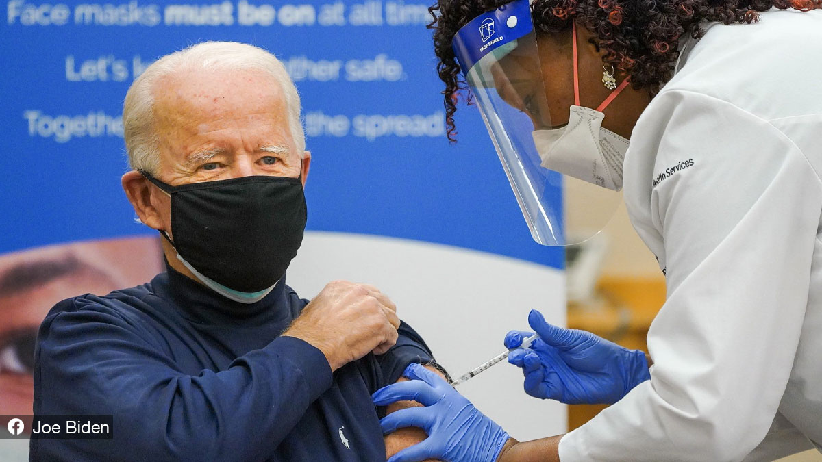 Covid-19: Joe Biden a reçu sa première dose de vaccin en direct