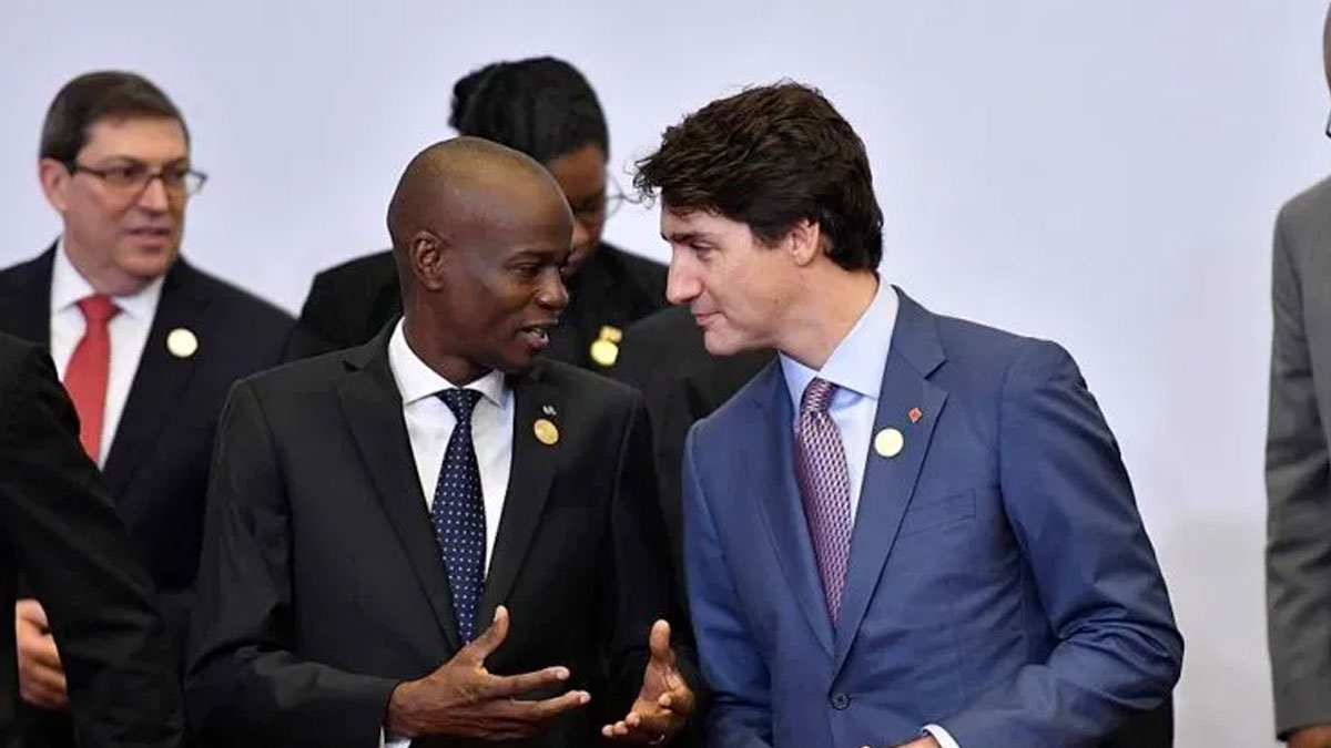 Haitian President Jovenel Moïse with Canadian Prime Minister Justin Trudeau. (Wikimedia Commons)