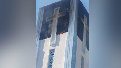Incendie à l’église catholique de Belladère