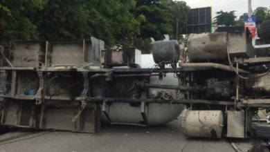 Accident de la circulation: Un camion citerne servant à transporter du propane renversé à Canapé-Vert