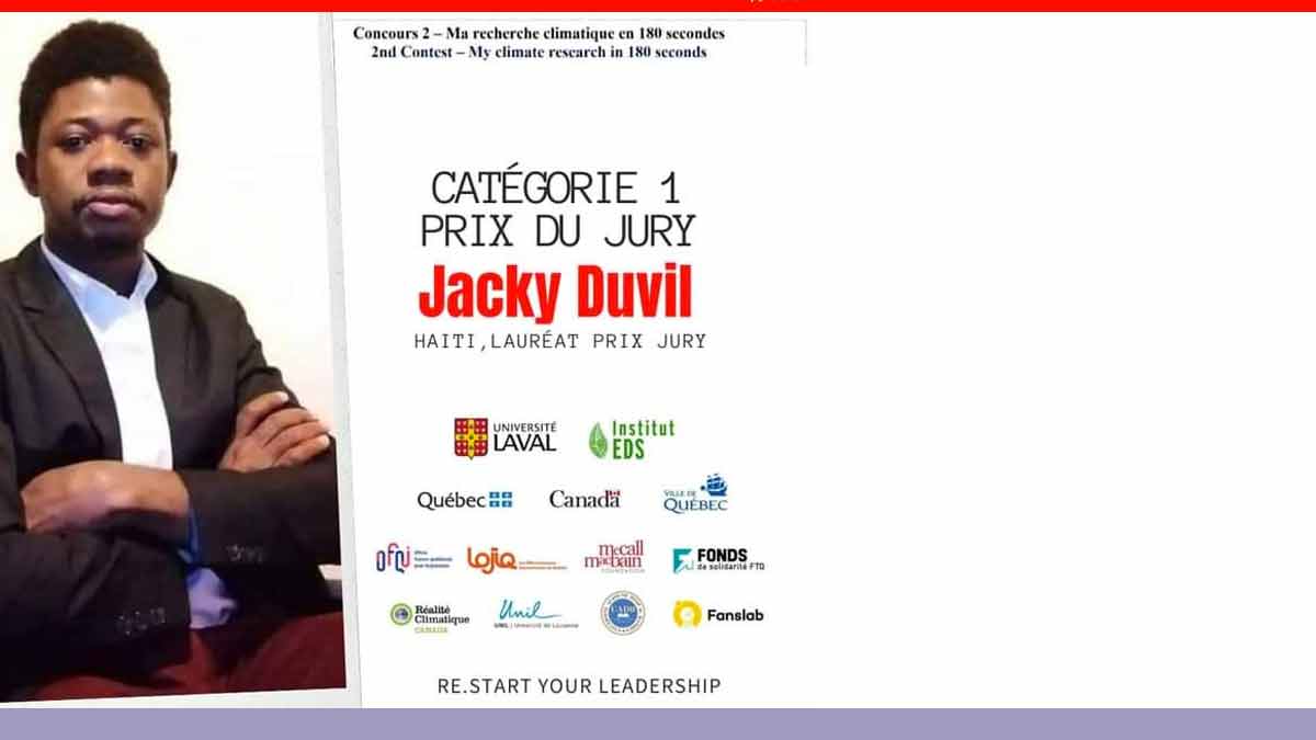 Jacky DUVIL lauréat du concours international “Ma recherche climatique en 180 secondes”