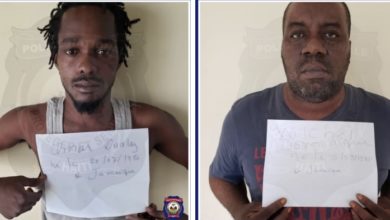 Wilchel Dominique et Dudley Omar, deux présumés bandits arrêtés à l'Ile-à-Vache