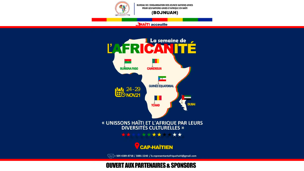 La Première édition de la semaine de l'Africanité se tiendra en Haïti