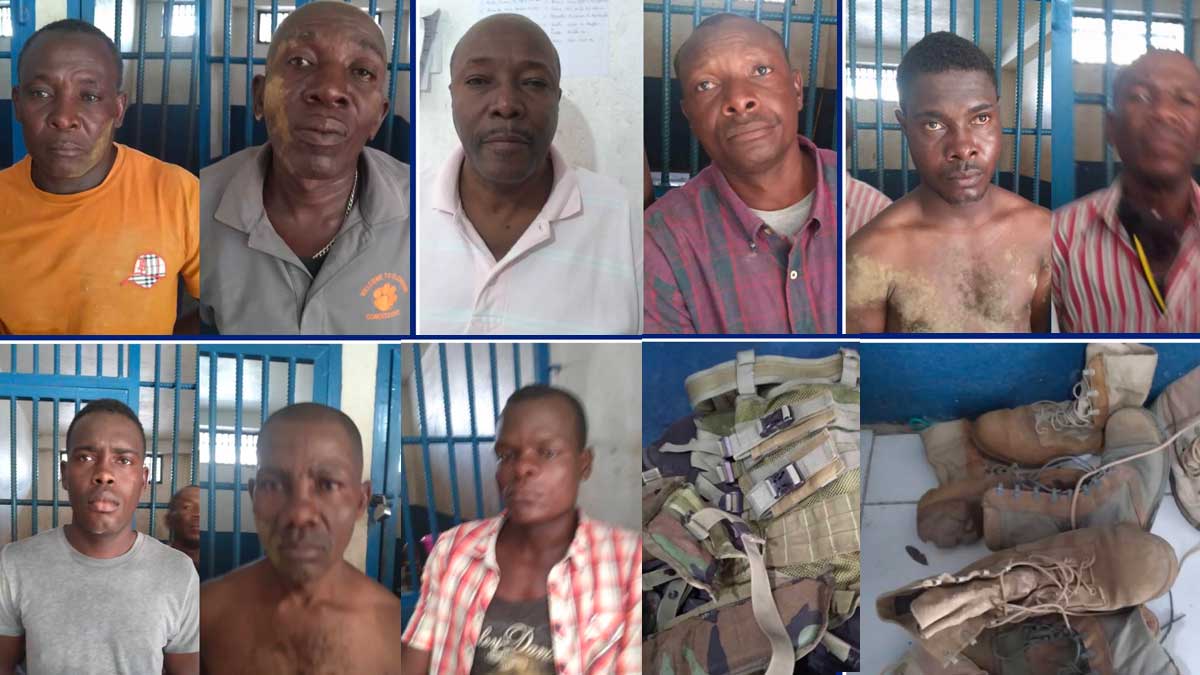 Neuf faux soldats des Forces Armées d'Haïti (FAd'H) arrêtés dans le département du Centre