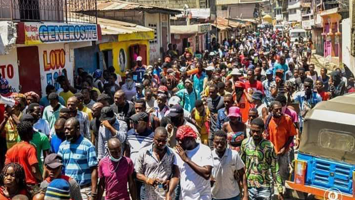 Protestation à Jacmel contre l'insécurité et la cherté de la vie
