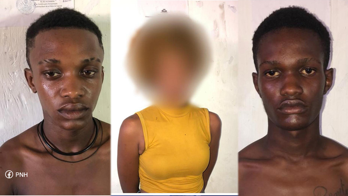 Deux membres de « 400 Mawozo » et une mineure de 17 ans arrêtés par la Police à Jacmel