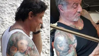 L'acteur américain Rambo, divorcé, se fait tatouer un chien à la place du visage de sa femme sur son épaule