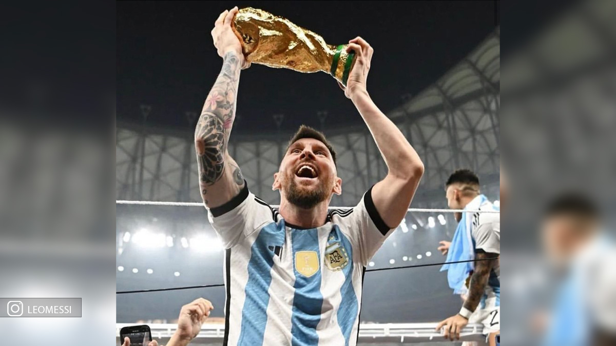 La photo de Messi avec le trophée de la Coupe du monde devient la plus likée d'Instagram !