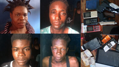 4 membres d'un gang arrêtés à Limbé, une arme et de l'argent saisis par la Police