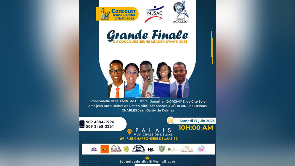 Les 5 finalistes du concours « Jeunes Leaders d’Haïti » officiellement connus