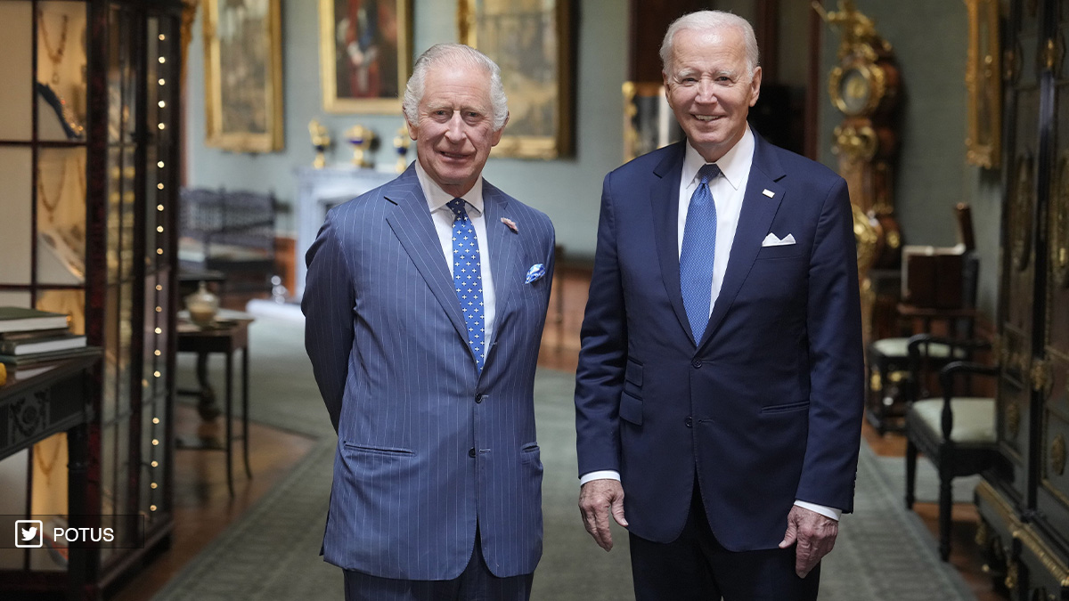 Première rencontre entre Joe Biden et le roi Charles III