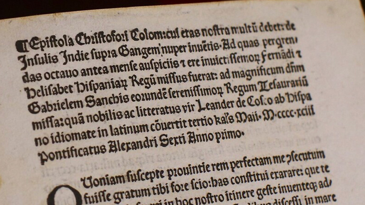 Une lettre de Christophe Colomb datant de 1493 vendue aux enchères pour 3.92 millions de dollars