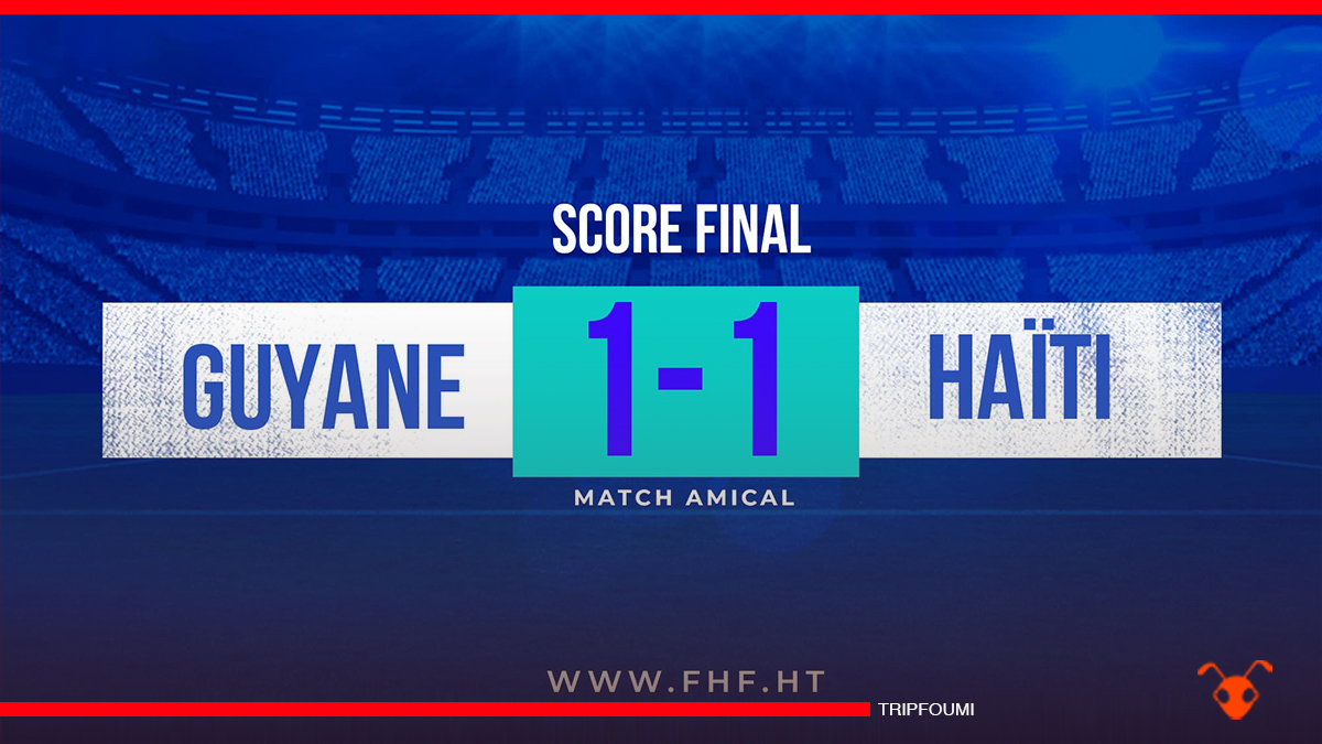 Haïti fait match nul avec la Guyane Française
